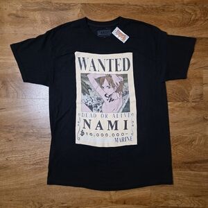 NWT One Piece Nami Wanted Poster Graphic T Shirt